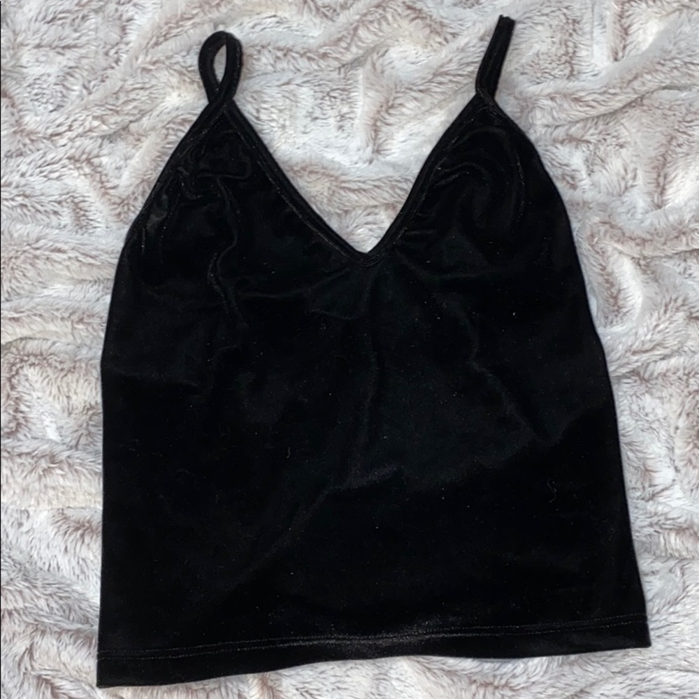 Black velvet top